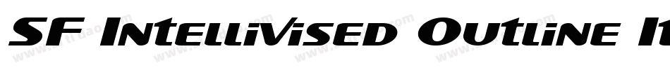 SF Intellivised Outline Italic字体转换